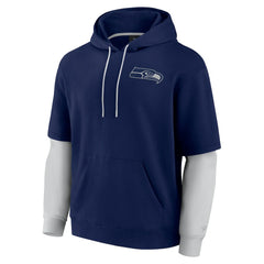 Seattle Seahawks Unisex Sleek Elements Pullover Hoodie - College Navy on sale