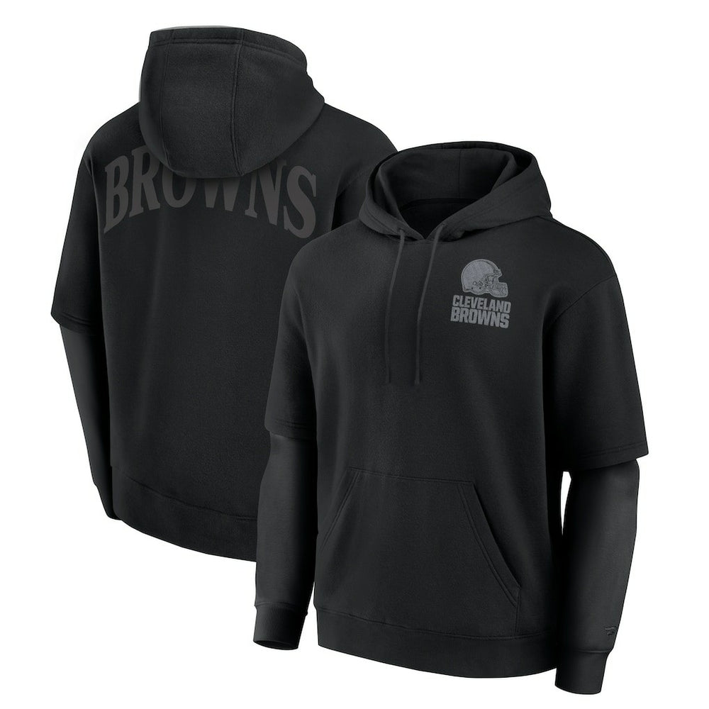 Cleveland Browns Unisex Sleek Elements Pullover Hoodie - Black cheap