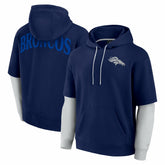 Denver Broncos Unisex Sleek Elements Pullover Hoodie - Navy sale