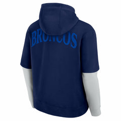 Denver Broncos Unisex Sleek Elements Pullover Hoodie - Navy sale