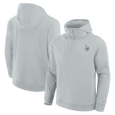 Minnesota Vikings Unisex Front Office Full-Zip Hoodie - Gray on sale