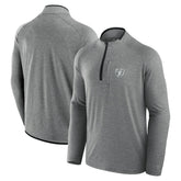 Las Vegas Raiders Unisex Front Office Performance Primary Quarter-Zip Jacket - Charcoal for sale