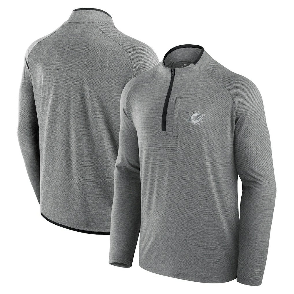 Miami Dolphins Unisex Front Office Performance Primary Quarter-Zip Jacket - Charcoal cheap