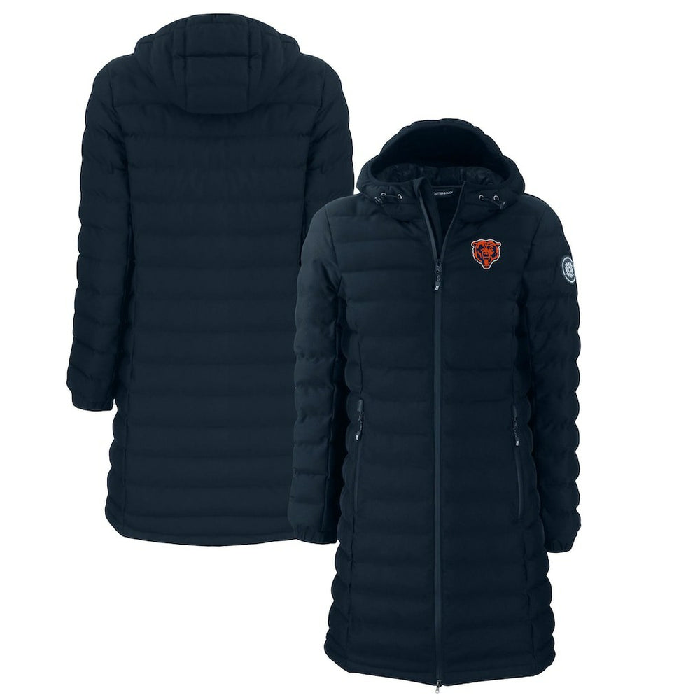 Chicago Bears Cutter & Buck Women's Throwback Logo Mission Ridge Repreve Eco Insulated Full-Zip Puffer Jacket - Navy outlet