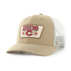 Cincinnati Reds Ridgewood Trucker Adjustable Hats Khaki