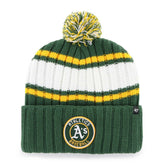 Oakland Athletics Plateau Cuffed Knit Hat with Pom Green