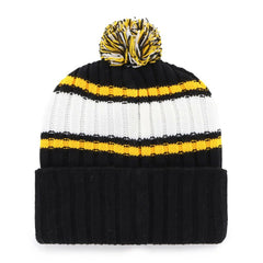 Pittsburgh Pirates Plateau Cuffed Knit Hat with Pom Black