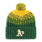 Oakland Athletics Cascade Cuffed Knit Hat with Pom Green