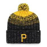 Pittsburgh Pirates Cascade Cuffed Knit Hat with Pom Black