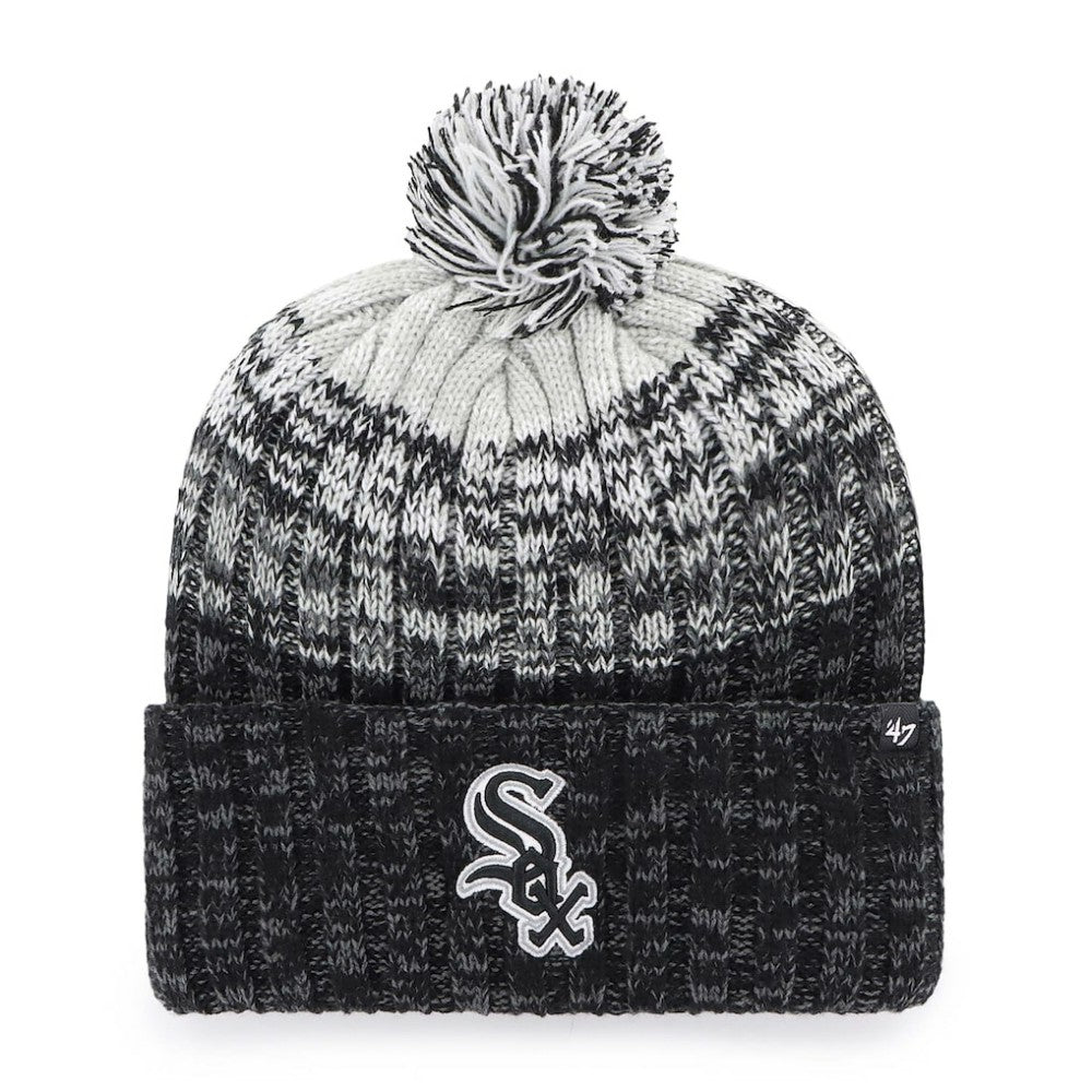 Chicago White Sox Cascade Cuffed Knit Hat with Pom Black