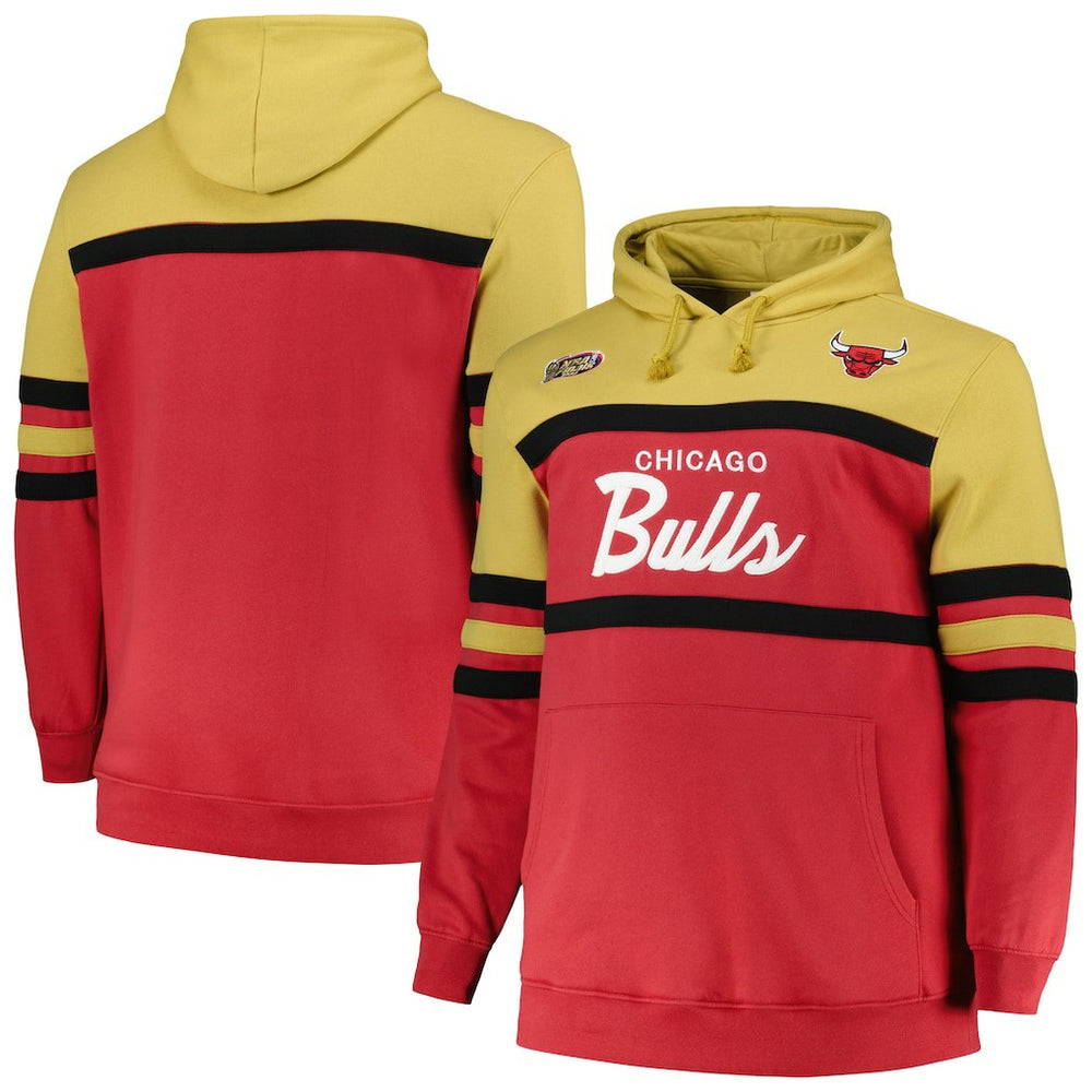 Chicago Bulls Big & Tall Hardwood Classics Head Coach Pullover Hoodie - Red sale