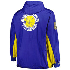 Golden State Warriors Big & Tall Hardwood Classics Team OG 2.0 Anorak Hoodie Quarter-Zip Windbreaker Jacket sale - Royal online