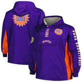 Phoenix Suns Big & Tall Hardwood Classics Team OG 2.0 Anorak Hoodie Quarter-Zip Windbreaker Jacket - Purple for sale