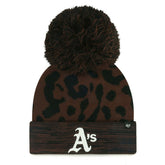 Athletics Women's Rosette Cuffed Knit Hat with Pom Brown