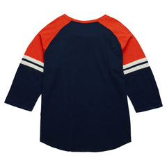 Houston Astros Cooperstown Collection Legendary Raglan Slub Henley 3/4-Sleeve T-Shirt Navy