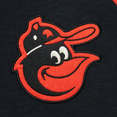 Baltimore Orioles Cooperstown Collection Legendary Raglan Slub Henley 3/4-Sleeve T-Shirt Black