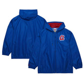 Atlanta Braves Cooperstown Collection Vintage Logo Full-Zip Hoodie Windbreaker Jacket Royal