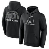 Arizona Diamondbacks Monochrome Personalized Name & Number Pullover Hoodie Black
