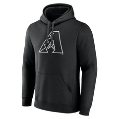 Arizona Diamondbacks Monochrome Personalized Name & Number Pullover Hoodie Black