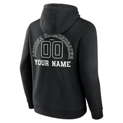Arizona Diamondbacks Monochrome Personalized Name & Number Pullover Hoodie Black