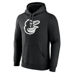 Baltimore Orioles Monochrome Personalized Name & Number Pullover Hoodie Black