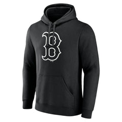 Boston Red Sox Monochrome Personalized Name & Number Pullover Hoodie Black
