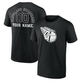 Cleveland Guardians Monochrome Personalized Name & Number T-Shirt Black