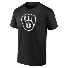 Milwaukee Brewers Monochrome Personalized Name & Number T-Shirt Black