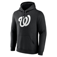 Washington Nationals Monochrome Personalized Name & Number Pullover Hoodie Black