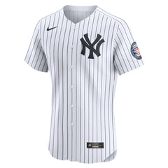 Derek Jeter New York Yankees Home 2020 Hall of Fame Induction Patch Elite Player Jersey White