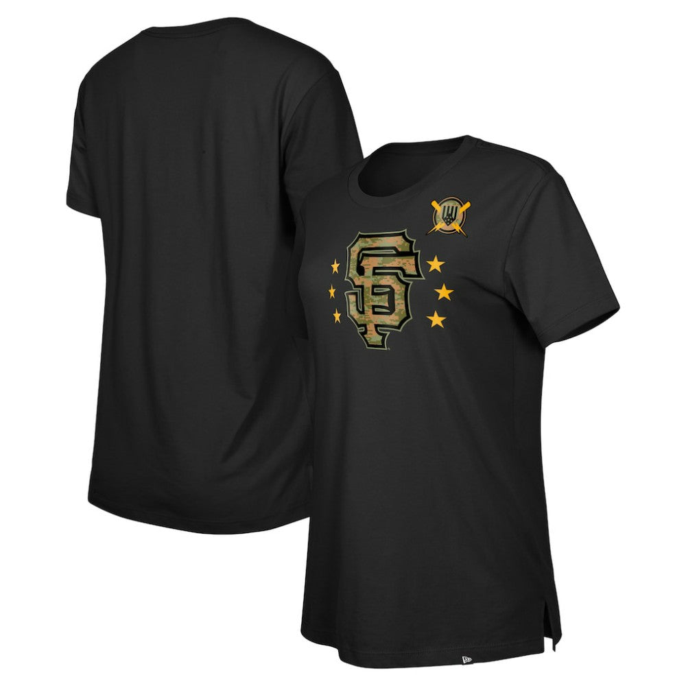 San Francisco Giants Women's Armed Forces Day T-Shirt Black