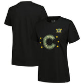 Chicago Cubs Women's Armed Forces Day T-Shirt Black