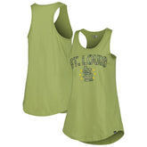 St. Louis Cardinals Women's Armed Forces Day Tank Top Olive