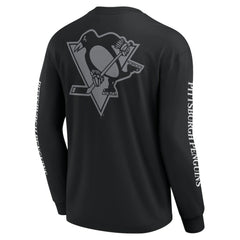 Pittsburgh Penguins Fanatics Elements Strive Long Sleeve T-Shirt - Black T-shirts