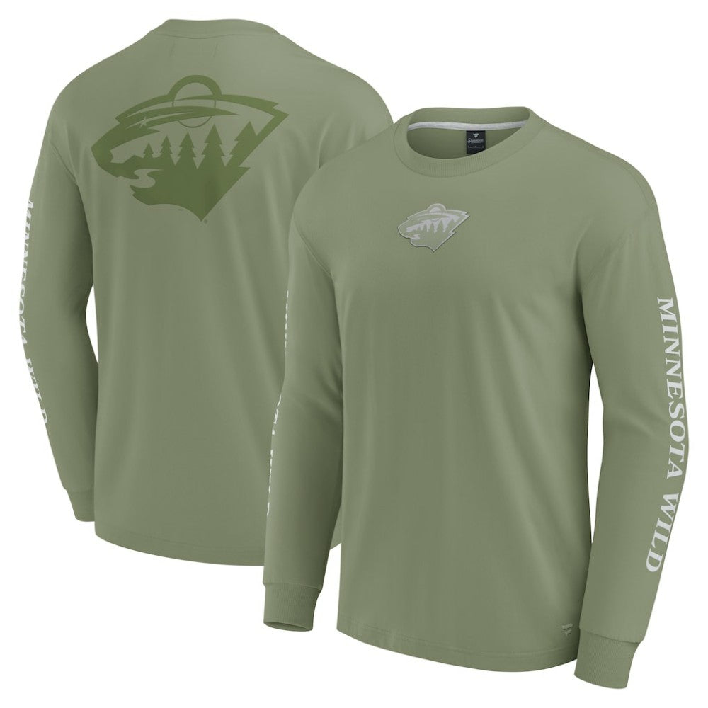 Minnesota Wild Fanatics Elements Strive Long Sleeve T-Shirt - Olive T-shirts