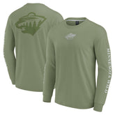 Minnesota Wild Fanatics Elements Strive Long Sleeve T-Shirt - Olive T-shirts