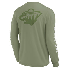 Minnesota Wild Fanatics Elements Strive Long Sleeve T-Shirt - Olive T-shirts