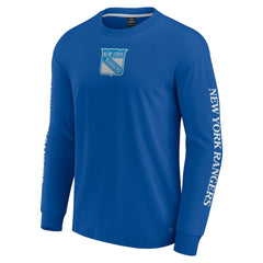 New York Rangers Fanatics Elements Strive Long Sleeve T-Shirt - Blue T-shirts