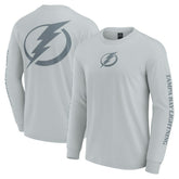 Tampa Bay Lightning Fanatics Elements Strive Long Sleeve T-Shirt - Gray T-shirts