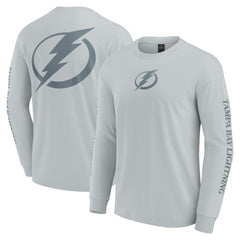 Tampa Bay Lightning Fanatics Elements Strive Long Sleeve T-Shirt - Gray T-shirts