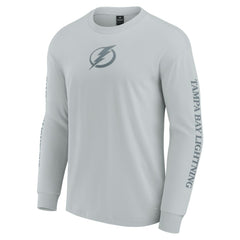 Tampa Bay Lightning Fanatics Elements Strive Long Sleeve T-Shirt - Gray T-shirts