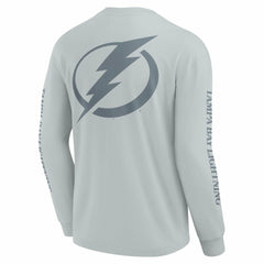 Tampa Bay Lightning Fanatics Elements Strive Long Sleeve T-Shirt - Gray T-shirts
