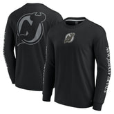 New Jersey Devils Fanatics Elements Strive Long Sleeve T-Shirt - Black T-shirts
