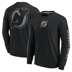 New Jersey Devils Fanatics Elements Strive Long Sleeve T-Shirt - Black T-shirts