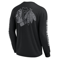 Chicago Blackhawks Fanatics Elements Strive Long Sleeve T-Shirt - Black T-shirts