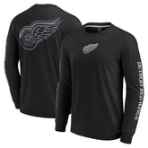 Detroit Red Wings Fanatics Elements Strive Long Sleeve T-Shirt - Black T-shirts