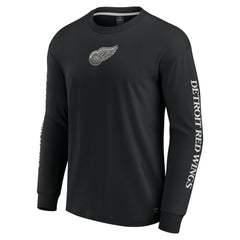 Detroit Red Wings Fanatics Elements Strive Long Sleeve T-Shirt - Black T-shirts