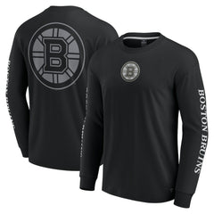 Boston Bruins Fanatics Elements Strive Long Sleeve T-Shirt - Black T-shirts