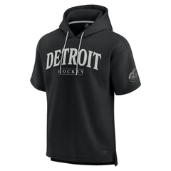 Detroit Red Wings Fanatics Elements Ready Short Sleeve Pullover Hoodie - Black Hoodies