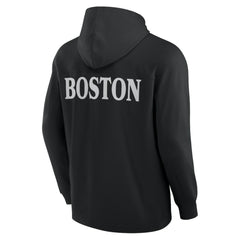 Boston Bruins Fanatics Elements Blaze Tri-Blend Long Sleeve Hoodie T-Shirt - Black T-shirts